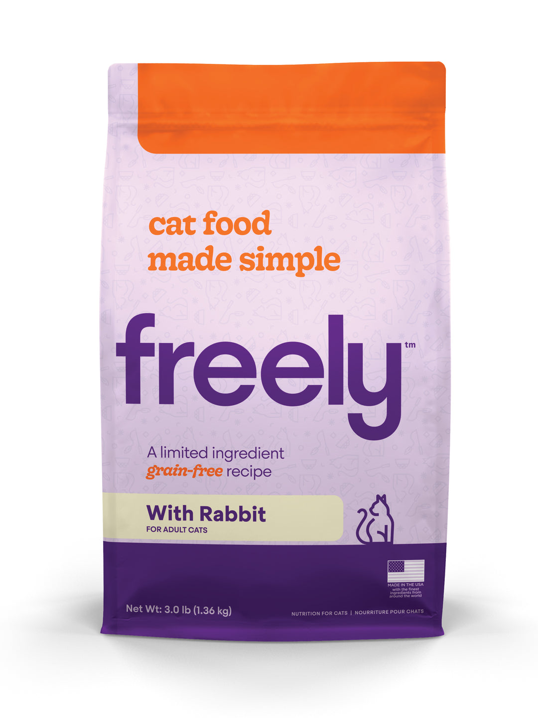 Limited Ingredient Grain Free Recipe with Rabbit for Cats Freely