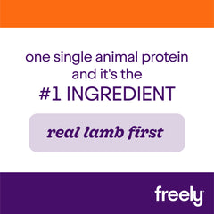 Freely Lamb Wet Dog Food is Real Lamb First Single Animal Protein