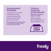 Freely Salmon Wet Dog Food Guaranteed Analysis Calorie Content
