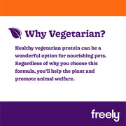 Freely Vegetarian Wet Dog Food is healthy plant based protien